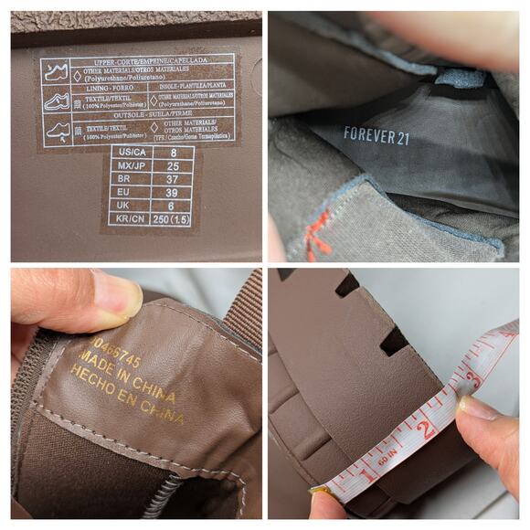 Forever 21 Chunky Chelsea Boots Womens 8 Brown Grunge Streetwear Rapper Vampire - Picture 5 of 8